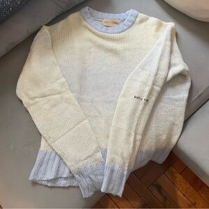 Women's Cream and Gray Sweater